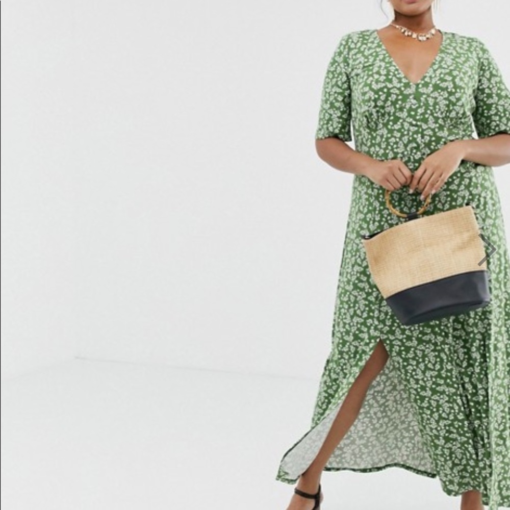 ASOS NWT burton maxi tea dress with splits 🌿
